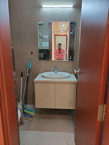 Bathroom in 3 BHK Apartment at Vijaya Apartments, Indrapuram – for Rent