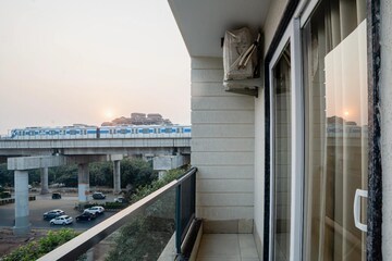 Balcony in 1.5 BHK Builder Floor at CGHS Progressive Apartments, Sector 55 – for Rent