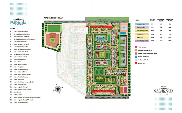 Master Plan, prateek-grand-city 2 Bedroom 970 Sq.Ft. Apartment In Siddharth Vihar Ghaziabad 7911520