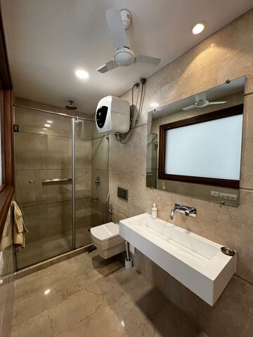 Bathroom in 4 BHK Builder Floor at Greater Kailash I – for Rent