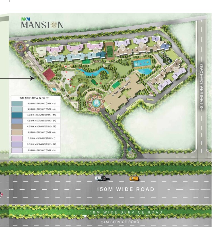 Master Plan, m3m-mansion 4 Bedroom 2700 Sq.Ft. Apartment In Sector 113 Gurgaon 7912180