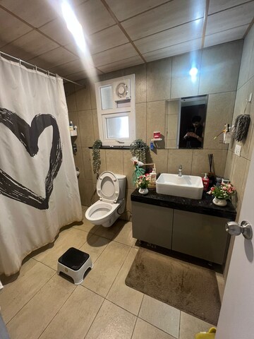 Bathroom in 2.5 BHK Apartment at Prestige High Fields, Gachibowli – for Rent