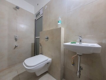 Bathroom in 1 BHK Apartment at Puranik City Reserva, Ghodbunder – for Rent