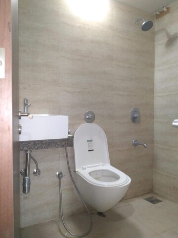 Bathroom in 1 BHK Apartment at Sunteck One World, Naigaon East – for Rent