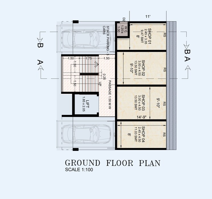 Floor Plan, tharwani-vedant-millenia 3 Bedroom 625 Sq.Ft. Apartment In Titwala Thane 7914642