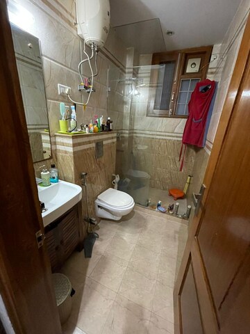 Bathroom in 3 BHK Builder Floor at Ansal Sushant Lok I, Sector 43 – for Rent