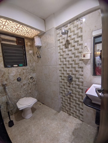 Bathroom in 2 BHK Apartment at Oberoi Realty Park View, Kandivali East – for Rent