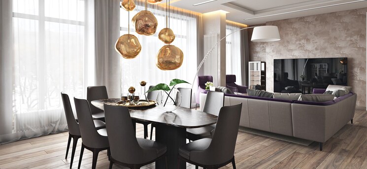 Living Room, goel-ganga-altus 2 Bedroom 700 Sq.Ft. Apartment In Kharadi Pune 7916558