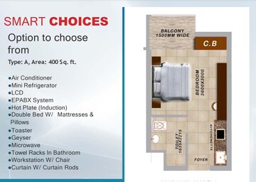 Floor Plan in Studio Apartment at Knowledge Park 3 Greater Noida – for Sale