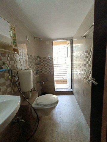 Bathroom in 1 BHK Apartment at Rajaram Sukur Enclave B Wing, Ghodbunder Road – for Rent