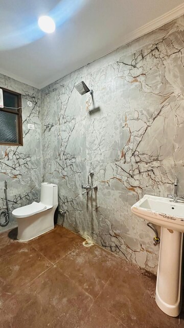 Bathroom in 3 BHK Apartment at Freedom Fighters Enclave – for Rent