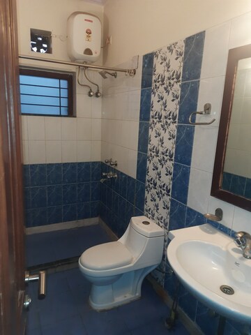 Bathroom in 1 BHK Builder Floor at Greater Kailash I – for Rent