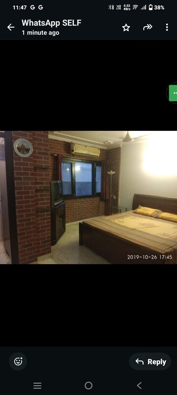 Bedroom in 3 BHK Builder Floor at Greater Kailash I – for Rent