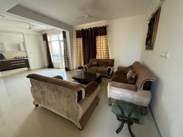 Living Room in 3 BHK Apartment at Sushma Elite Cross, Dhakoli Village – for Sale