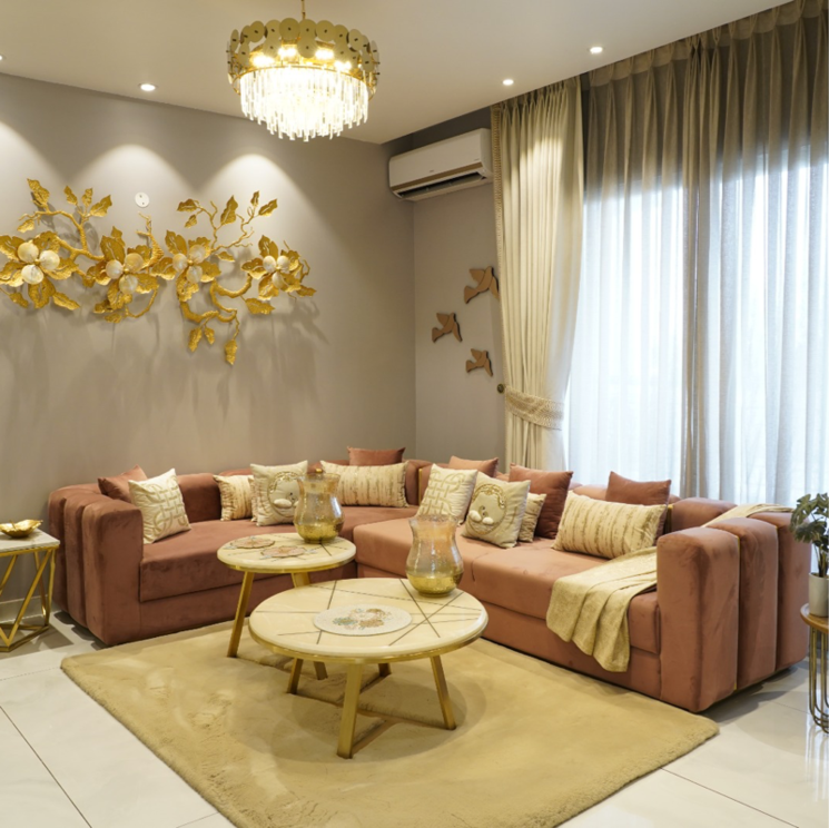 Living Room, malwa-escon-primera 3 Bedroom 1550 Sq.Ft. Apartment In International Airport Road Zirakpur 7918679