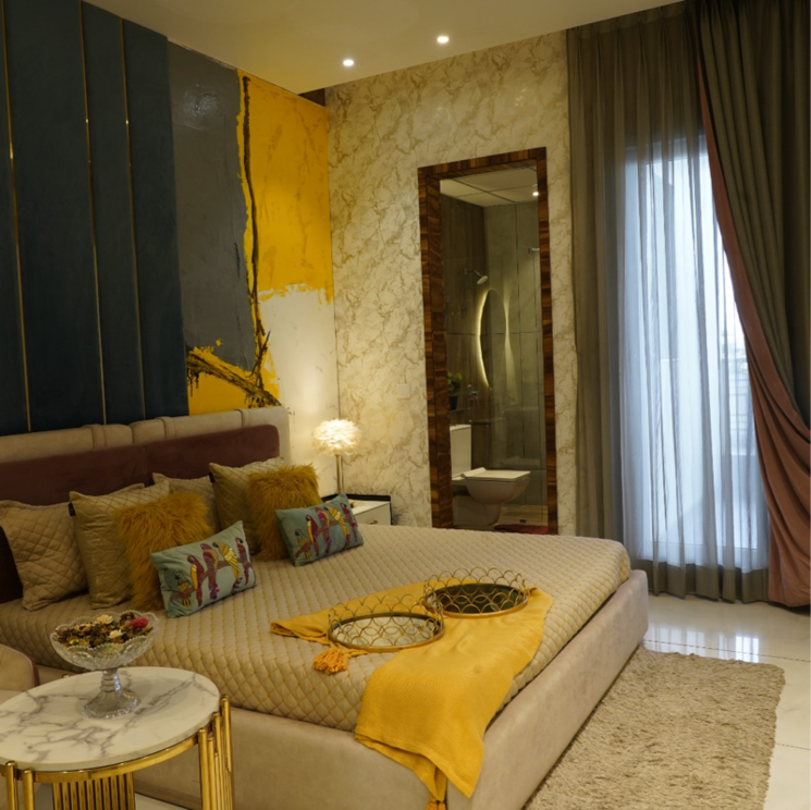 Bedroom, malwa-escon-primera 3 Bedroom 1550 Sq.Ft. Apartment In International Airport Road Zirakpur 7918679