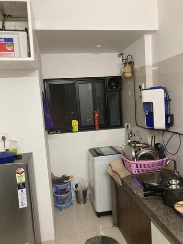Living Room in 1 BHK Apartment at Duville Riverdale Heights, Kharadi – for Rent