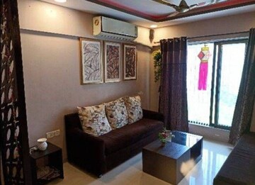 Living Room in 1 BHK Apartment at Ashar Axis, Majiwada – for Rent