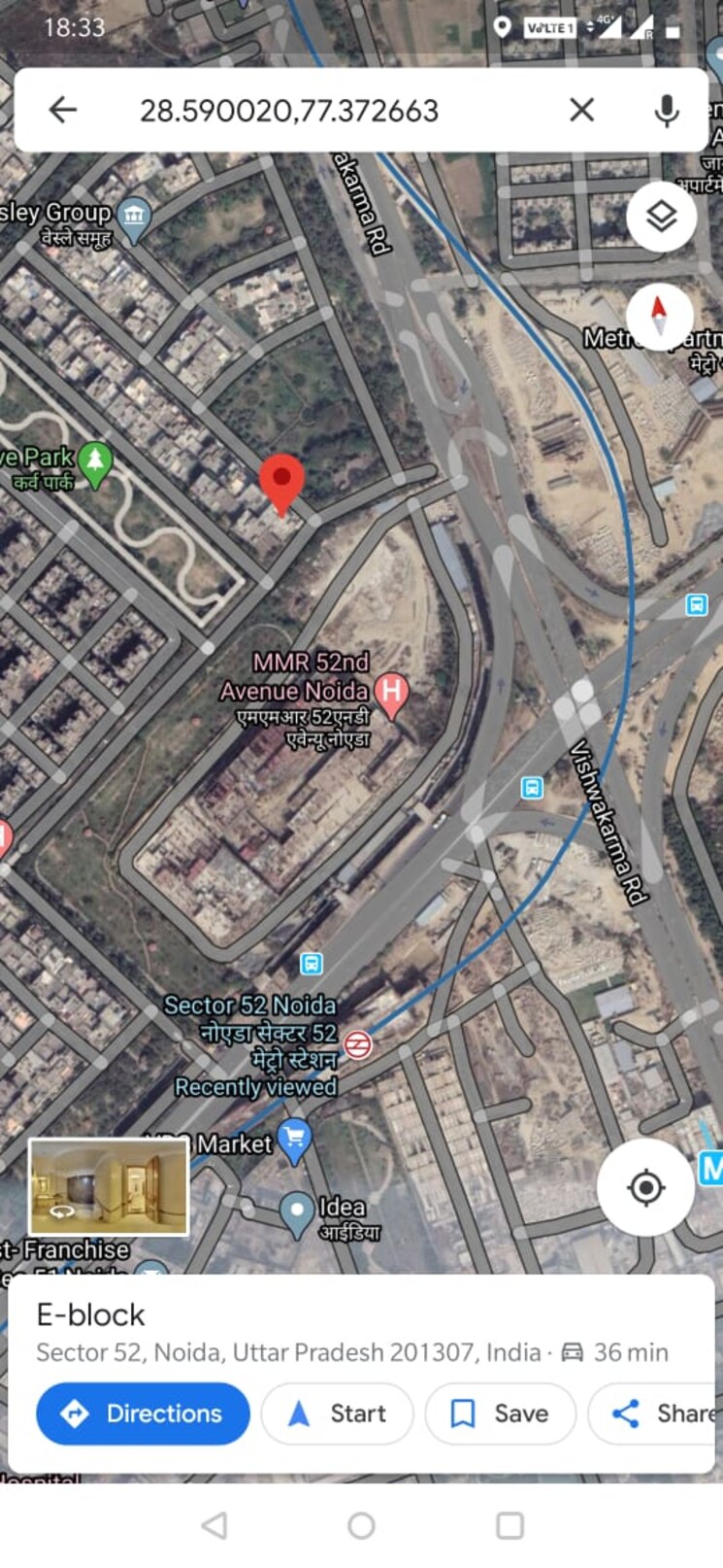 Map Location, sector 52 4 Bedroom 2500 Sq.Ft. Independent House In Sector 52 Noida 7922684