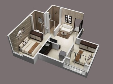 Floor Plan in 3 BHK Apartment at Godrej Emerald, Ghodbunder Road – for Rent