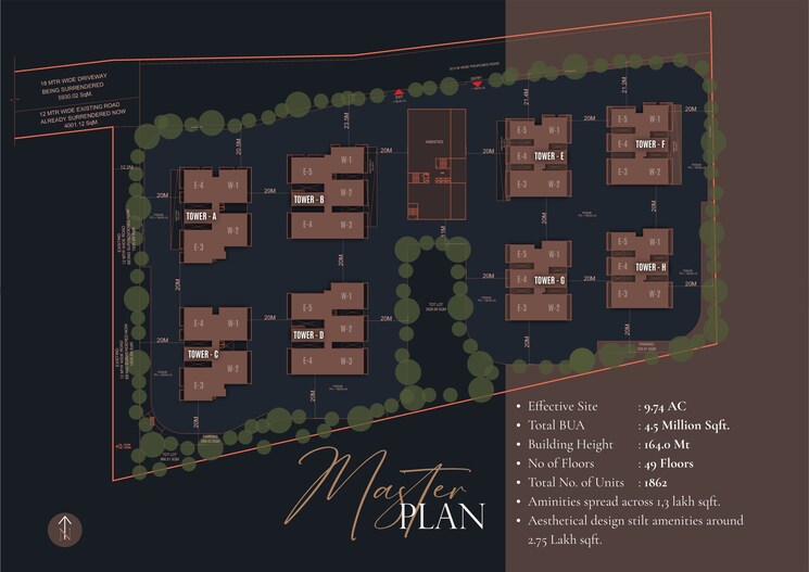 Master Plan, kondapur 2 Bedroom 1475 Sq.Ft. Apartment In Kondapur Hyderabad 7923601