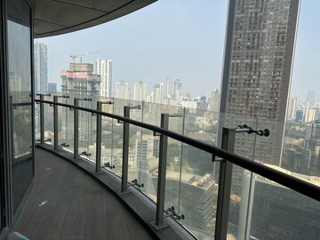 Balcony in 4 BHK Apartment at Lodha The World Towers World One Tier 2, Worli – for Rent