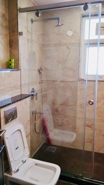 Bathroom in 4 BHK Builder Floor at Ansal Sushant Lok I, Sector 43 – for Rent