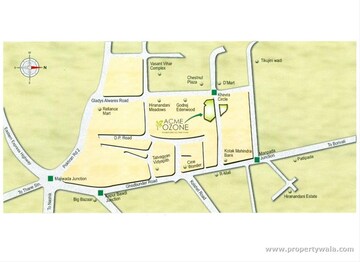 3 BHK Apartment – Map Location View at Acme Ozone, Manpada - for Sale