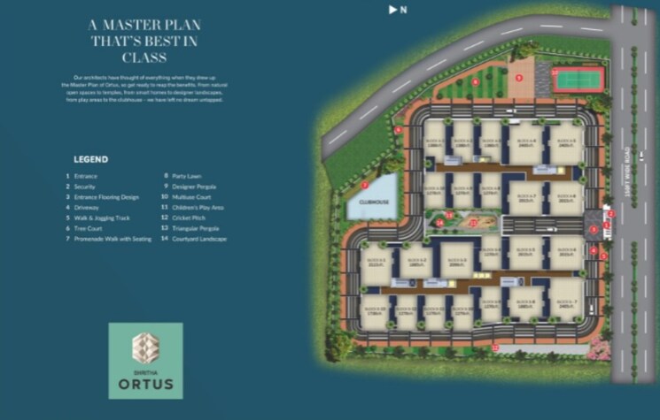 Master Plan, haneesh-shritha-ortus 3 Bedroom 2015 Sq.Ft. Apartment In Kukatpally Hyderabad 7926623