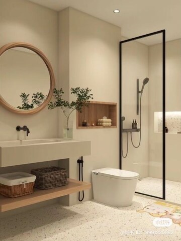 Bathroom in 2 BHK Apartment at Jaypee Greens Kosmos, Sector 134 – for Rent