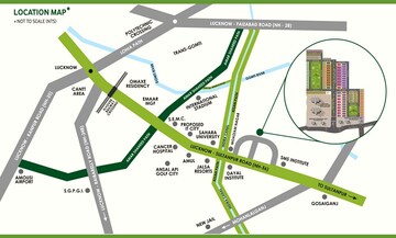  Plot – Map Location View at Wing Lucknow Greens Plots, Sultanpur Road - for Sale