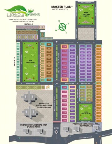  Plot For Sale in Wing Lucknow Greens Plots, Sultanpur Road