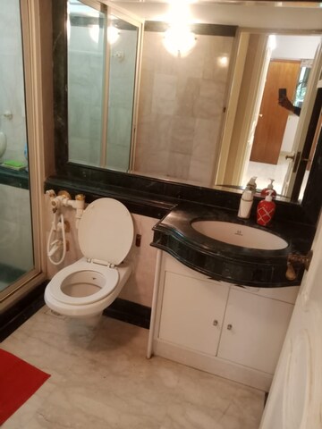 Bathroom in 3 BHK Apartment at Raheja Grande, Bandra West – for Rent