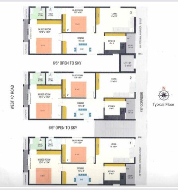 Floor Plan in 2 BHK Apartment at Madhurawada – for Sale
