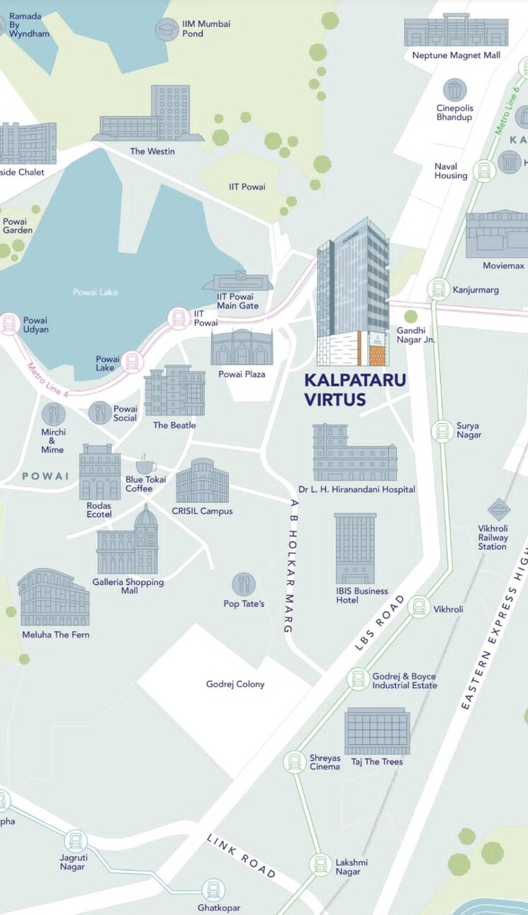 Map Location, kalpataru-virtus Commercial Office Space 352 Sq.Ft. In Vikhroli East Mumbai 7928209