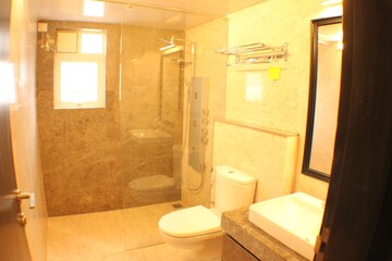Bathroom in 4 BHK Apartment at Bhartiya Nikoo Homes Phase 2, Thanisandra Main Road – for Rent