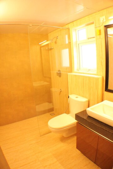 Bathroom in 4 BHK Apartment at Bhartiya Nikoo Homes Phase 2, Thanisandra Main Road – for Rent