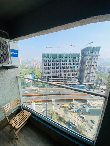 Balcony in 2 BHK Apartment at Ashar Axis, Majiwada – for Rent