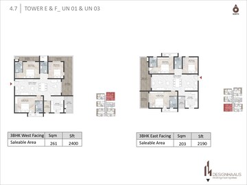 Floor Plan in 3 BHK Apartment at Kondapur – for Sale