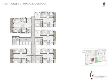 Floor Plan in 3 BHK Apartment at Kondapur – for Sale