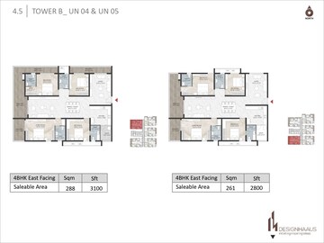 Floor Plan in 3 BHK Apartment at Kondapur – for Sale