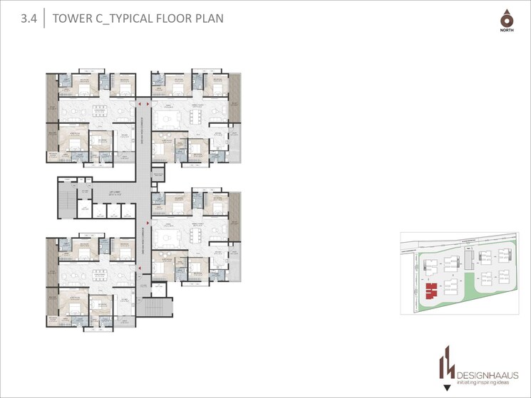 Floor Plan, kondapur 3 Bedroom 1690 Sq.Ft. Apartment In Kondapur Hyderabad 7929145