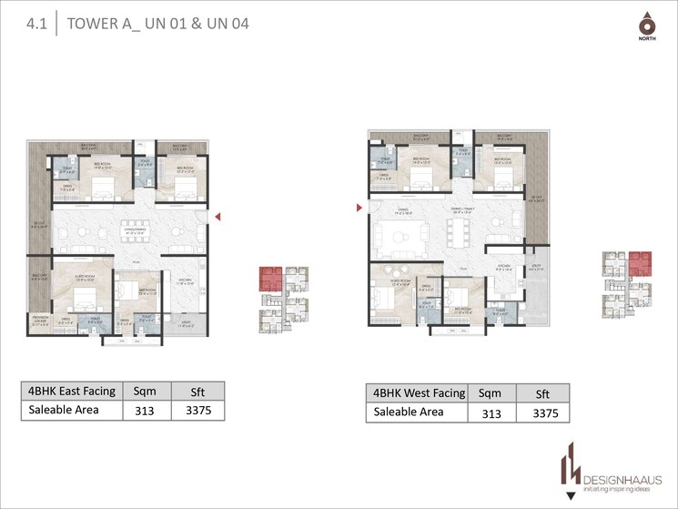 Floor Plan, kondapur 3 Bedroom 1690 Sq.Ft. Apartment In Kondapur Hyderabad 7929145