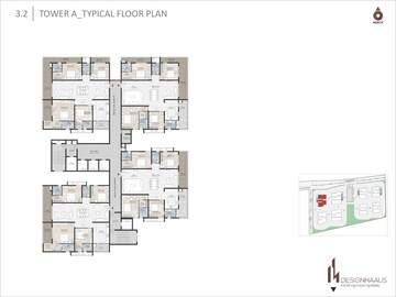 Floor Plan in 3 BHK Apartment at Kondapur – for Sale