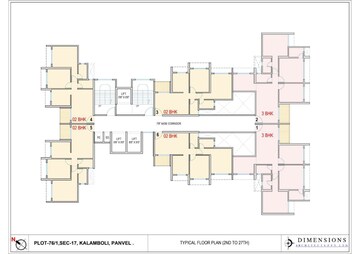 Floor Plan in 3 BHK Apartment at Reliable Balaji Theo, Kalamboli – for Sale