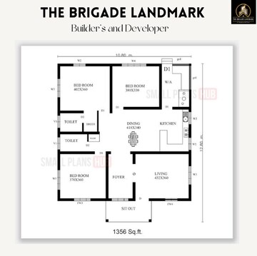 Floor Plan in 2 BHK Villa at Bannerghatta Road – for Sale
