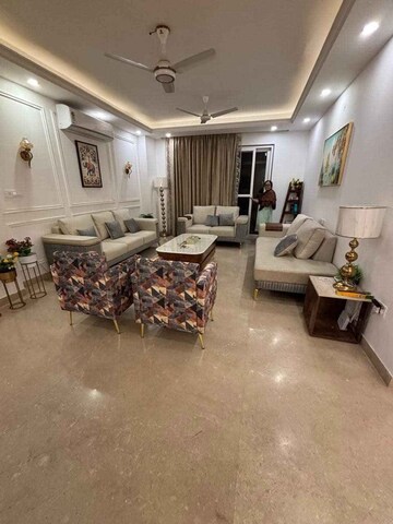 Living Room in 3 BHK Builder Floor at Sector 5 – for Rent