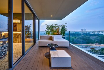 Balcony in 3 BHK Apartment at Embassy Lake Terraces, Hebbal Kempapura – for Sale