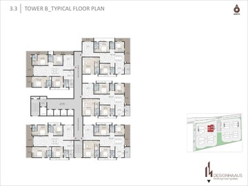 Floor Plan in 3 BHK Apartment at Kondapur – for Sale