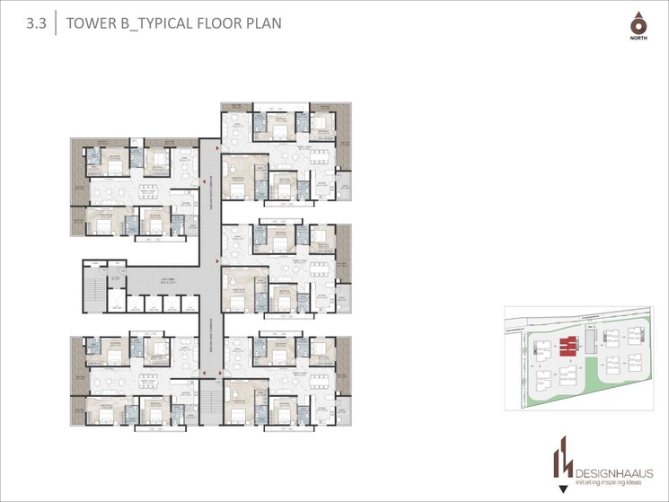 Floor Plan, kondapur 3 Bedroom 1690 Sq.Ft. Apartment In Kondapur Hyderabad 7929342
